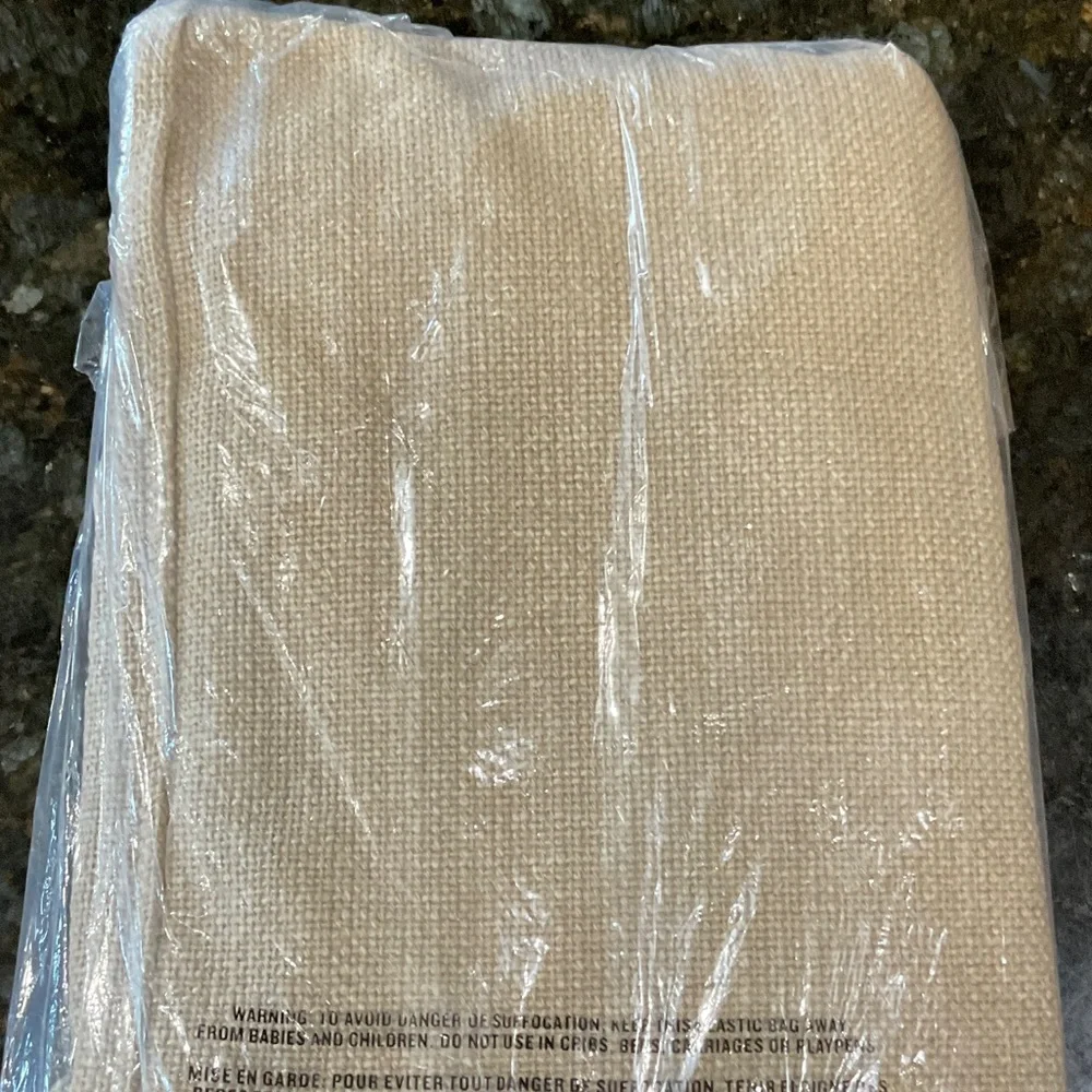 IKEA Karlstad Taupe heavy weave Ottoman Cover - new